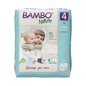 Fraldas Tam.4 (7-14 KG) - 24 unidades Bambo Nature