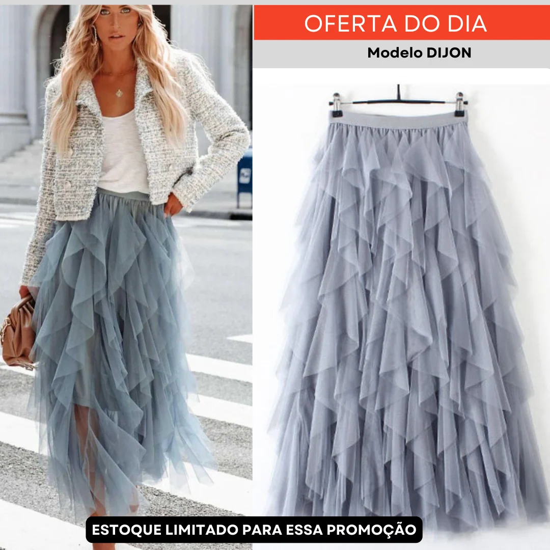 Saia de Tule - Modelo Dijon - Oferta Relâmpago do Dia - Só HOJE