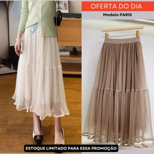 Saia elegante Tutu Tule - Modelo Paris