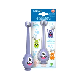 Escova Dentes Tripla Ação 1-4 Anos Monstro Roxo, Dr. Browns
