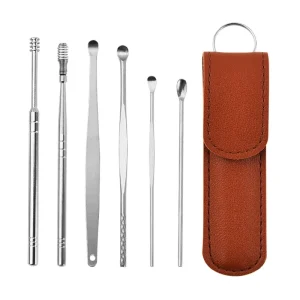 Kit 6PCS Removedor cera de ouvido aço inox