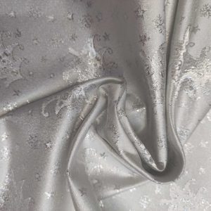 Tecido 100% Poliéster | Toalha | Natal | Lurex Prateado | Árvore de Natal