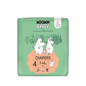 Fraldas Tam. 4 (7-14 kg) - 42 unidades Moomin Baby
