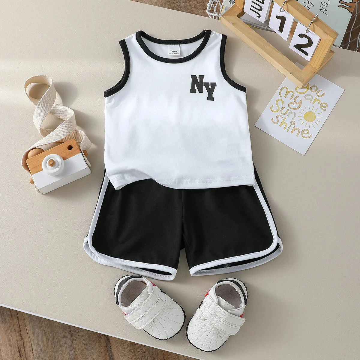 Conjunto Infantil Masculino de Verão – Regata e Shorts NY Estilo Esportivo - Image 2