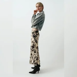 Saia Acetinada Animal Print - Modelo Malaga