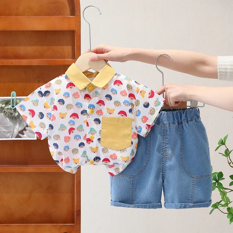Conjunto Infantil de Verão com Estampa de Dinossauro – Camisa e Short 2 Peças - Image 6