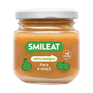 Boião Pera e Maçã Biológico, 130g Smileat