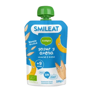 Saqueta Iogurte e Aveia Biológico, 100g Smileat
