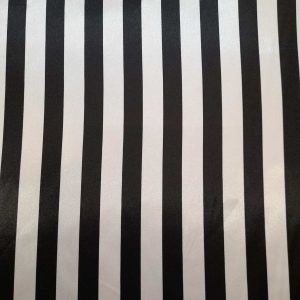 Cetim | Estampado | Carnaval | Riscas | Preto e Branco
