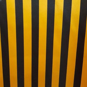 Cetim | Estampado | Carnaval | Riscas | Preto e Amarelo