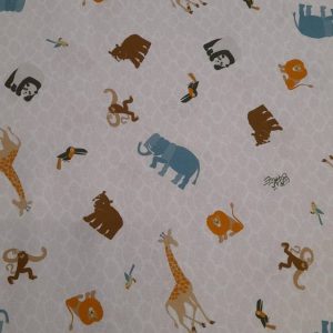 Tecidos 100% Algodão | Estampado Infantil | Animais da Selva