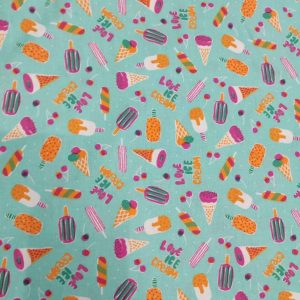 Tecidos 100% Algodão | Estampado | Love Ice Cream