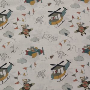 Tecidos 100% Algodão | Estampado Infantil | Aviador | Coleção Trip