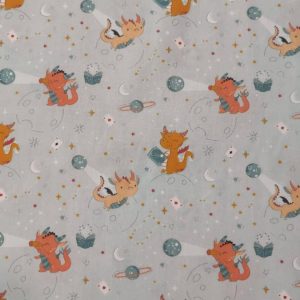 Tecidos 100% Algodão | Estampado Infantil | Dragão Baby | Coleção Magus