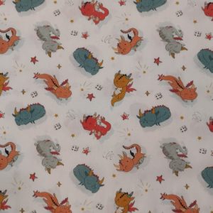 Tecidos 100% Algodão | Estampado Infantil | Dragão baby | Coleção Magus