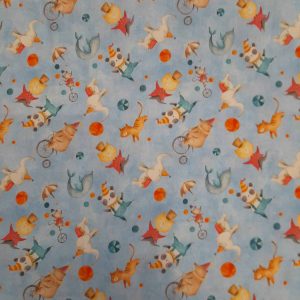 Tecidos 100% Algodão | Estampado Infantil | Animais do Circo