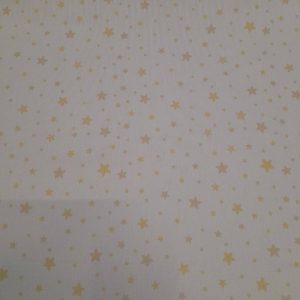 Fustão | Piquet | 100% Algodão | Básicos | Fundo Branco Estrela Bege e Amarela