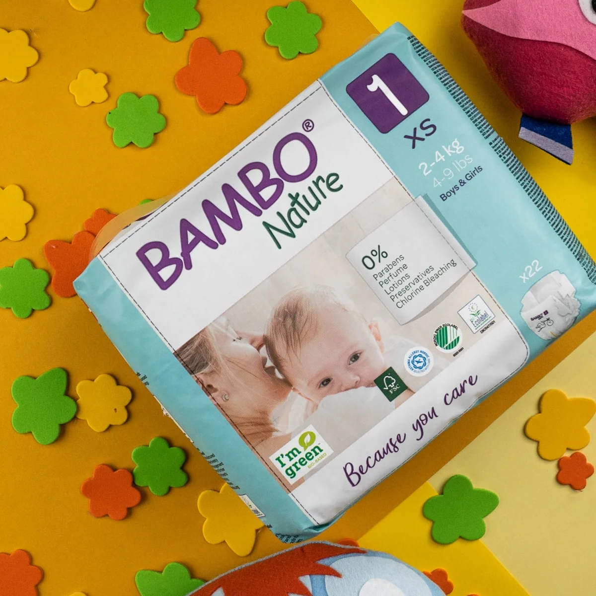 Fraldas Tam.1 (2-4 KG) - 22 unidades Bambo Nature - Image 6