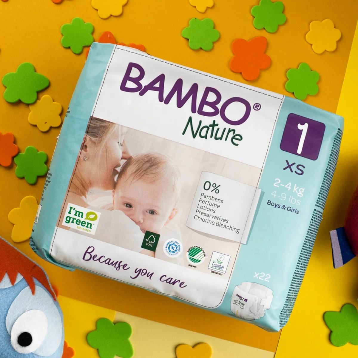 Fraldas Tam.1 (2-4 KG) - 22 unidades Bambo Nature - Image 7