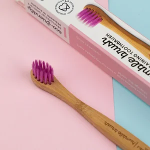 Escova de Dentes Suave em Bambu - Rosa The Humble Co.