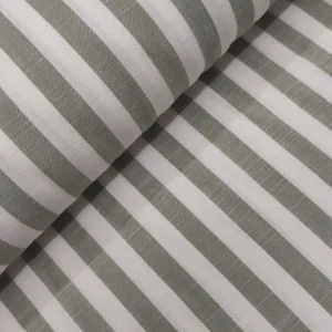 Tecido Confeção | Vestuário | Viscose | Fio Tingido | Riscas 1cm | Verde