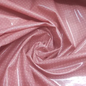 Tecido Plastificado | Estampado | Poppy | Pintinha Rosa Blush