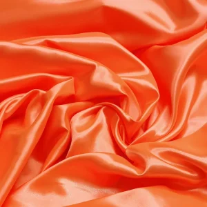 Cetim | Liso | Raso Viareggio | Laranja Fluorescente (130)