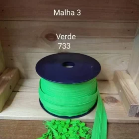 Fecho Zipper Malha 3+ Cursor | Cose | Pack 5 metros | Verde Fluorescente 733