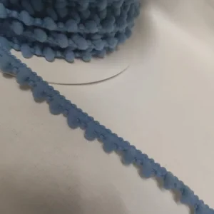Fita Pompom | Pompom Mini | Algodão | Azul Ganga 252