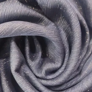 Tecido Confeção | Vestuário | Chiffon com Brilhantes | Azul Escuro