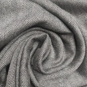 Tecido Confeção | Vestuário | Herringbone | 6MM (Preto)