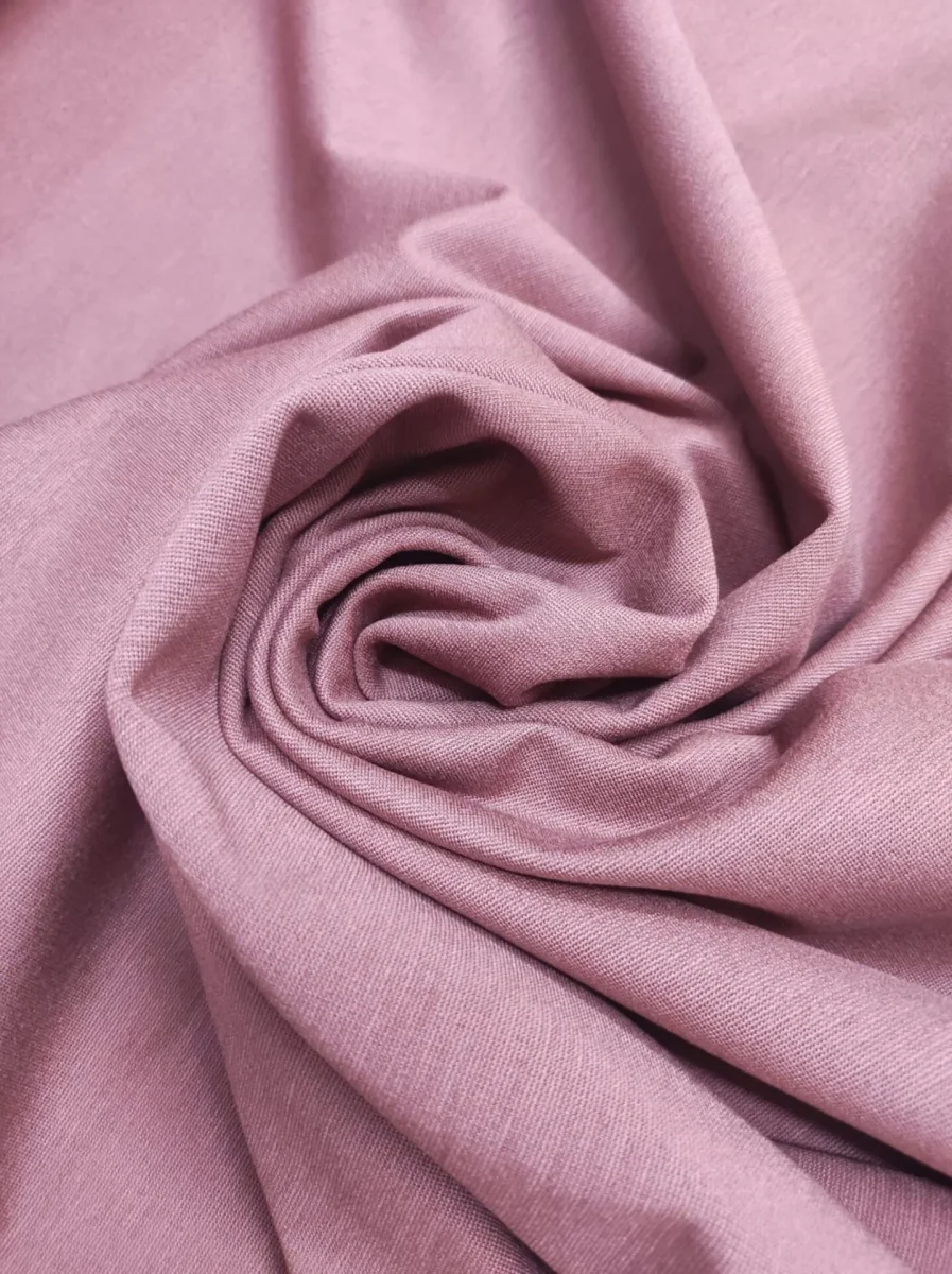 Tecido Confeção | Vestuário | Malha Punta di Roma | Liso | Rosa Velho - Image 2