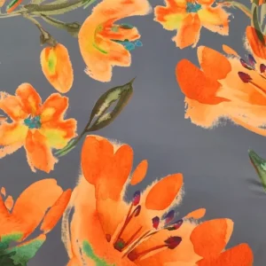 Tecido Confeção | Vestuário | Seda Acetinada | Floral