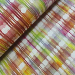 Tecido Confeção | Vestuário | Viscose com Linho | Geométrico
