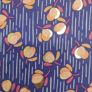 Tecido Confeção | Vestuário | Viscose | Digital | Floral Lurex Dourado