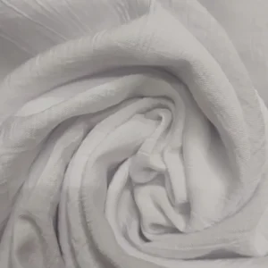 Tecido Viscose | Crinkle (Enrugado) | Liso | Branco (002)