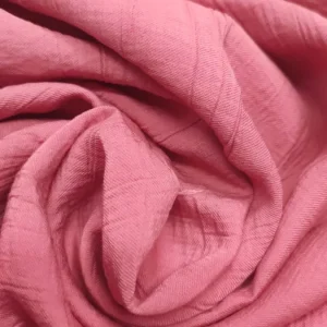 Tecido Viscose | Crinkle (Enrugado) | Liso | Rosa Chiclete (008)