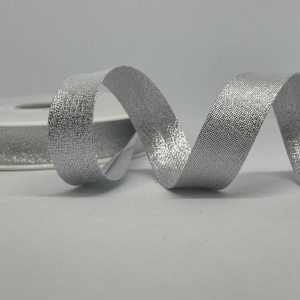 Fita de Viés | Algodão | 18mm | Lisos | Prateado