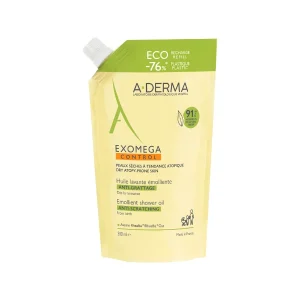 Óleo de Duche Emoliente Antiprurido 500ml, Exomega Control, A-Derma RECARGA